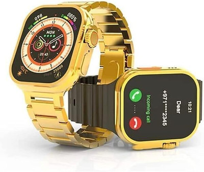 DMTRAND C9 Ultra Gold Edition With Sports Mode Golden SmartWatch for Businessman Smartwatch(Gold Strap, Free Size)