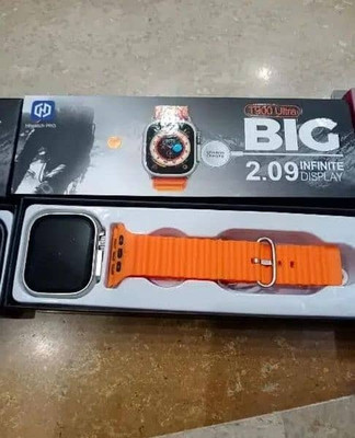 Bypass T900 ULTRA SMART WATCH BIG 2.09 INFINITE DISPLAY BF6333/- Smartwatch(ORANGE Strap, FREE)