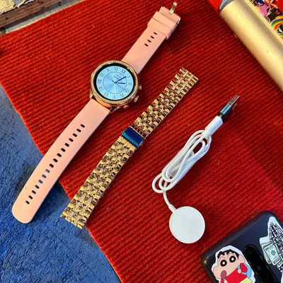 Yash Enterprises New Gen 9 Model Fitness Health Music Smartwatch The Next Generation of women Smartwatch(Gold Strap, Free Size)