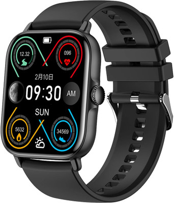 Smart Fitness Bluetooth Calling Smart Watch 1.7inch Latest BT Calling Smartwatch(Carbon Black Strap, Free)