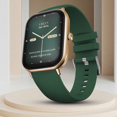 Fire-Boltt Hunter 51.1mm (2.01) HD Display Buetooth Calling with Single Chipset, Metal Body Smartwatch(Green Strap, Free Size)