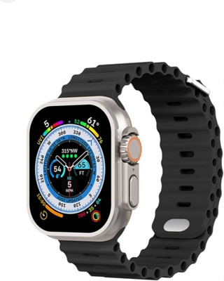 Techio T800 ultra smart watch Smartwatch(black Strap, free)