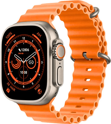 FITRIC Ultra T800 Series 8 Watch Bluetooth Call Fitness Bracelet Magnetic Charging T17 Smartwatch(orange Strap, M)