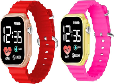 KRONOQ Detachable Silicone Strap Waterproof Kids Watch,Ideal Watch for Boys & Girls Smartwatch(MULTICOLOR Strap, KIDS)