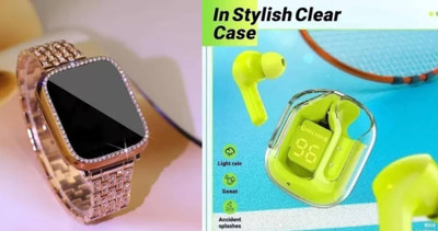 SSVOCATIONPOINT Gen16+ Fully Metal Ultra HD Display Womens Smart Watch With High Sound Earbuds Smartwatch(Gold Strap, Free Size) SSVOCATIONPOINT Gen16+ Fully Metal Ultra HD Display Womens Smart Watch With High Sound Earbuds Smartwatch(Gold Strap, Free Size)