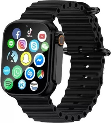 PS COLLECTION T800 HD Screen BT Calling Working Crown, Zinc Alloy Frame Fitness Heart tracking Smartwatch(black Strap, Free Size)