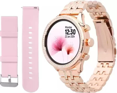 ZARRY GEN 9 Smartwatch for Women with Metal Strap & HD Display, Bluetooth Calling Smartwatch(Golden Strap, Freesize)
