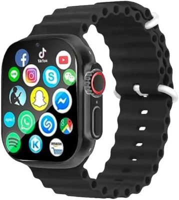 TECHMAZE T800 Android Smart Watch Men Smartwatch Smartwatch(Black Strap, Free Size)