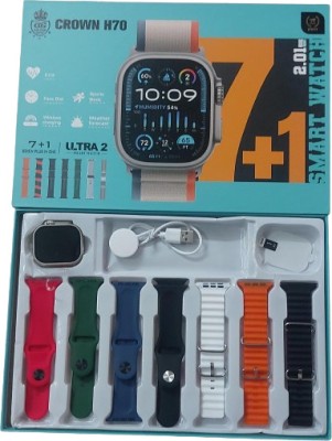 CLUBCLASSY ZT ultra2 smart watch calling with 7 belts stainless steel Smartwatch(strap colors red, green, neavy blue, black, white, orange, black ocean Strap, password lock)