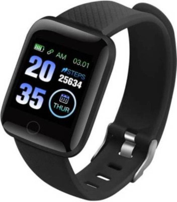 VIGIL ID116 Smartwatch(Black Strap, Free)