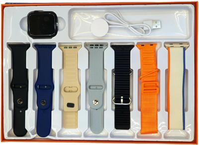 Suthar's 7 in 1 Ultra Sport Watch 49 MM BT Calling 7 Belt for Men & Women Smartwatch(Multi Strap, Free Size)