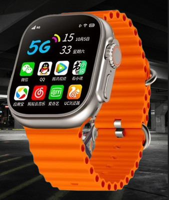 maxphony T800 smart watch & S8 4G network Sim Card Android System T800 Ultra T21 Smartwatch(Orange Strap, Free Size)