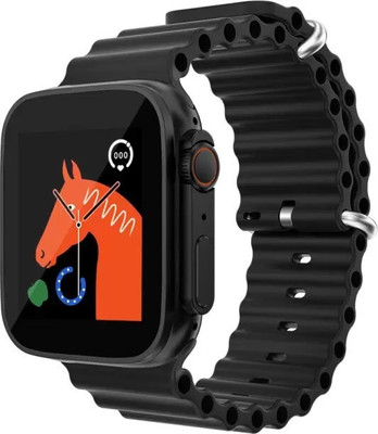 kaku T800 Ultra Smart Watch & Wireless Charger Smartwatch Smartwatch(Black Strap, Free Size)