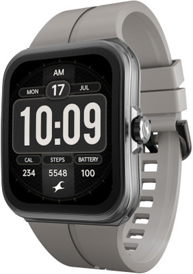 Fastrack VOX Neo, 1.91inchCurved TFT Display, Offline Voice Commands, BT Calling Smartwatch(Grey Strap, Free Size)