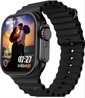 Tech Wear NO RETURN NO REPLACE BATTERY 1 DAY T43 Smartwatch(BLACK Strap, Free Size)