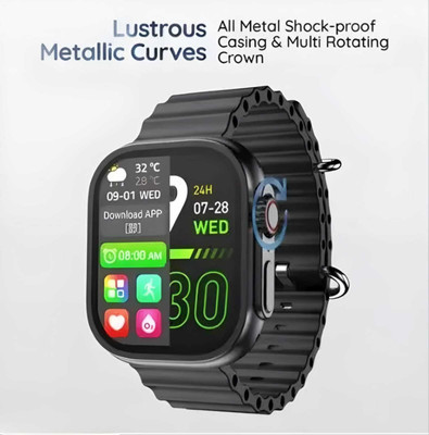 TechElectro T800 Ultra Smart Watch & fitness watch for men & women Smartwatch(BLACK Strap, Free Size)