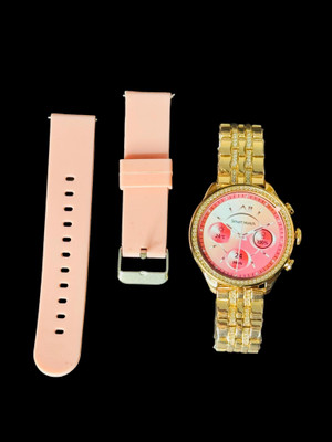 dicrobots gen 9 rose gold diamond edition super amoled display gold smart watch for women Smartwatch(Rose Gold, pink Strap, 40)