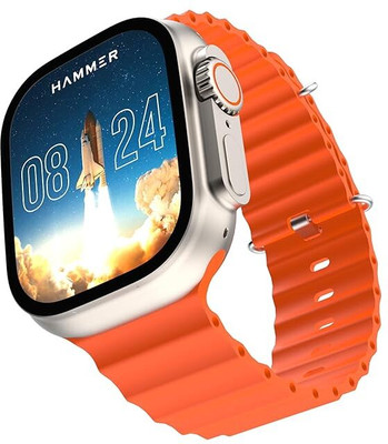 Techio T800 Ultra Smart Watch & Wireless Charger PRO 2 Smartwatch(ORANGE Strap, FREE)