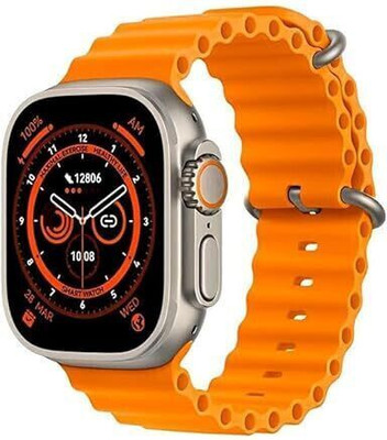 Riva W9 ultra 2 Series 8 Ultra Smart Watch HD 1.99 Inch Display Smartwatch(Orange Strap, free size)