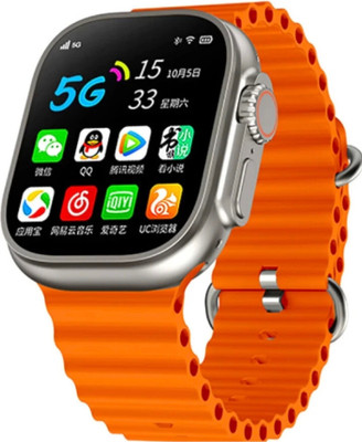 RLS T800 Ultra Smart Watch Series 8 For Men & Women Smartwatch Smartwatch(ORANGE Strap, FREE SIZE)