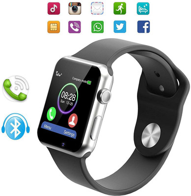 Longan A1 Smart Watch Phone - Support Voice Calling/Bluetooth/SIM/Memory Card/Camera Smartwatch(Black Strap, Free Size)