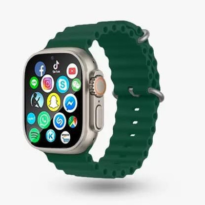 wipix T800 Ultra smart Watch & Warless Charger Bluetooth Calling Smartwatch(GREEN Strap, Free Size)