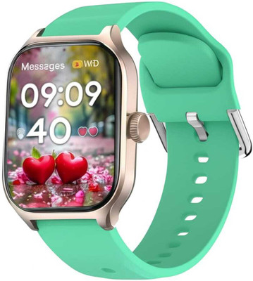 ATSK HUB H9 Smartwatch Calling,Fitness,Heart Rate Tracking Kids Girls & Boys (6-22 Years) Smartwatch(Sea Green Strap, 2.01 Inch Huge First Big Display)