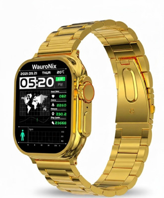 WauroNix WauroNix gold smart fitness watch Smartwatch(Gold Strap, Free Size)