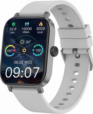 WauroNix H9 A1 Smartwatch BT Calling, Health Tracker, IP68 Waterproof for Men Women Kids Smartwatch(Grey Strap, 2.01 Inch Huge First Big Display)