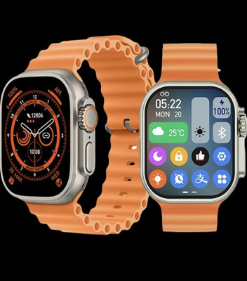 SHIVTAPI T800 Ultra Smartwatch(Orange Strap, FREE SIZE)