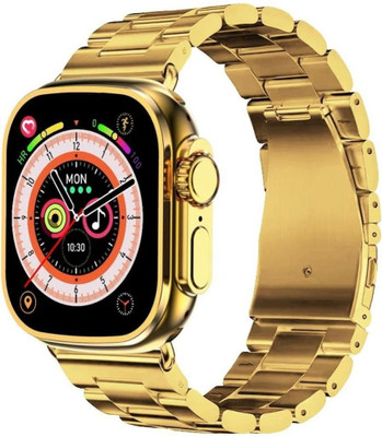 Fuziqra T800 golden smartwatch for men Smartwatch(gold Strap, 10)