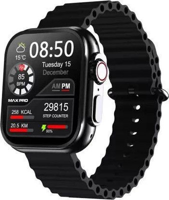 Wristkart T800 S8 Ultra Watch Bluetooth Call Fitness Bracelet Magnetic Charging Smartwatch Smartwatch(Black Strap, Free Size)