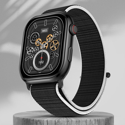 Fire-Boltt Brillia Pro 51.3mm (2.02) Largest AMOLED Display, Bluetooth Calling,Premium Look Smartwatch(Black Nylon Strap, Free Size)