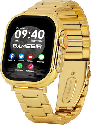 GameSir S9 Ultra Touch Watch BT Calling IP67 Waterproof NO Color Fade Strap Music Play Smartwatch(Gold Strap, Free Size)