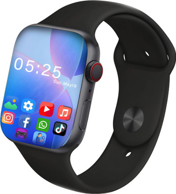 Shivana T500 Ultra Bluetooth calling,sports 5G speed Smartwatch Smartwatch(Black Strap, Free Size)