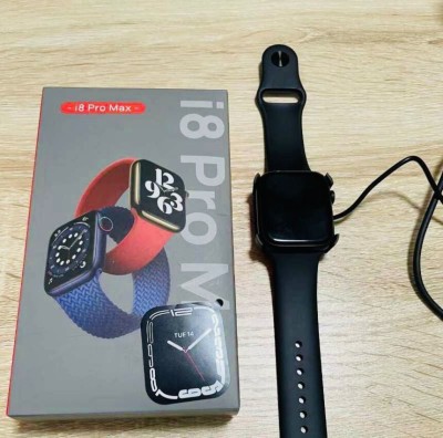 JAKCOM I8 Pro Max With Bluetooth Features Smartwatch(Black Strap, Free)