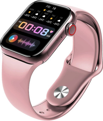 ModishOmbre Modorwy A8 I8 Pro Max BT Calling Smartwatch Stress Monitoring Cycle Tracking Smartwatch(Pink Strap, 1.85inch Big Sunlight Proof Display)