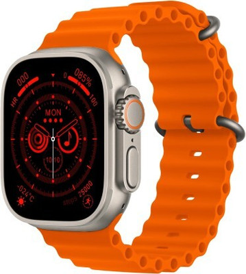 Kshivi i8 ultra Max All in One Series 8 Smart Watch with Fitness Tracker Heart Monitor Smartwatch(Orange Strap, Adjustable)