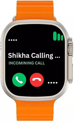 GLowcent T800 ultra BT calling smartwatch compatiable with all Smart phones G298 Smartwatch(Orange Strap, Free Size)
