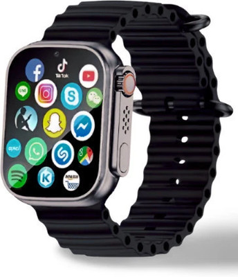 RLS T900 black Ultra Pro Edition smart watch with WiFi GPS SIM card 4G T702 Smartwatch(Black Strap, Free Size)