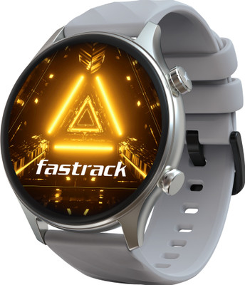 Fastrack Optimus2 Pro-1.43'' AMOLED|Advanced Blazing Fast UI|AOD|Metal Case|Working Crown Smartwatch(Grey Strap, Free Size)