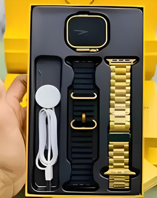 dicrobots Ultra Gold Touch Watch with 25+ New Features Golden Music Play Smartwatch(gold Strap, 45)