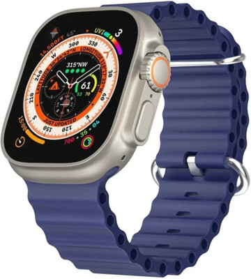 HRYFiNE BT3.0 Ultra HD Display With Heart&SpO2,30Sports Modes,Sleep Monitor,500 face Smartwatch(Navy Blue Strap, Reguler)