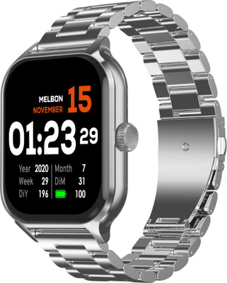 Melbon H9 BT Calling, Fitness tracking Multiple Watch ,Sleep Monitor,Heart & SpO2 Smartwatch(Metal Silver Strap, Free Size)