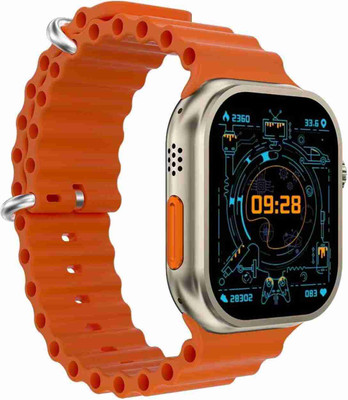 NIKHILX T800 ULTRA Smart Watch No sim card Opetion Smartwatch NO sim card Smartwatch(ORANGE Strap, Free Size)