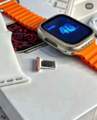 Cubonic S8 Ultra Smart Watch with 4G SIM Card App Store Working Smartwatch(orange Strap, free)