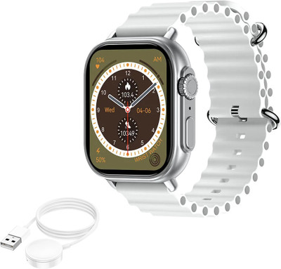 OTUR For Watch Ultra Series 8 Sports Smartwatch Men Women Smart Watch Smartwatch(White Strap, Free Size)