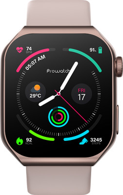 Prowatch V1,1.85″ AMOLED Display, 2.5D GPU Engine, AOD,Assisted GPS, Gorilla Glass3,IP68 Smartwatch(Peachy Hikari Strap, 1.85)