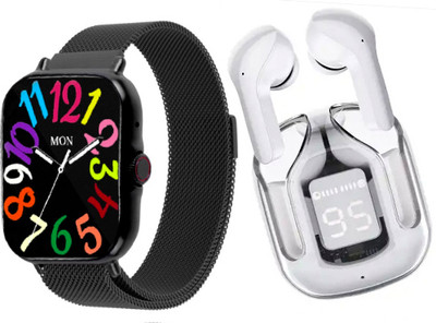 Foxne Point | Highest Resolution | For Man and Woman with TWS Buds combo Smartwatch(Black Strap, Free)