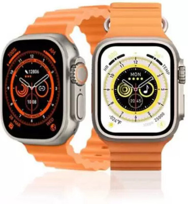 TechElectro T800 Smartwatch , Calling Smartwatch With Bluetooth Technology Smartwatch Smartwatch(Orange Strap, Free Size)
